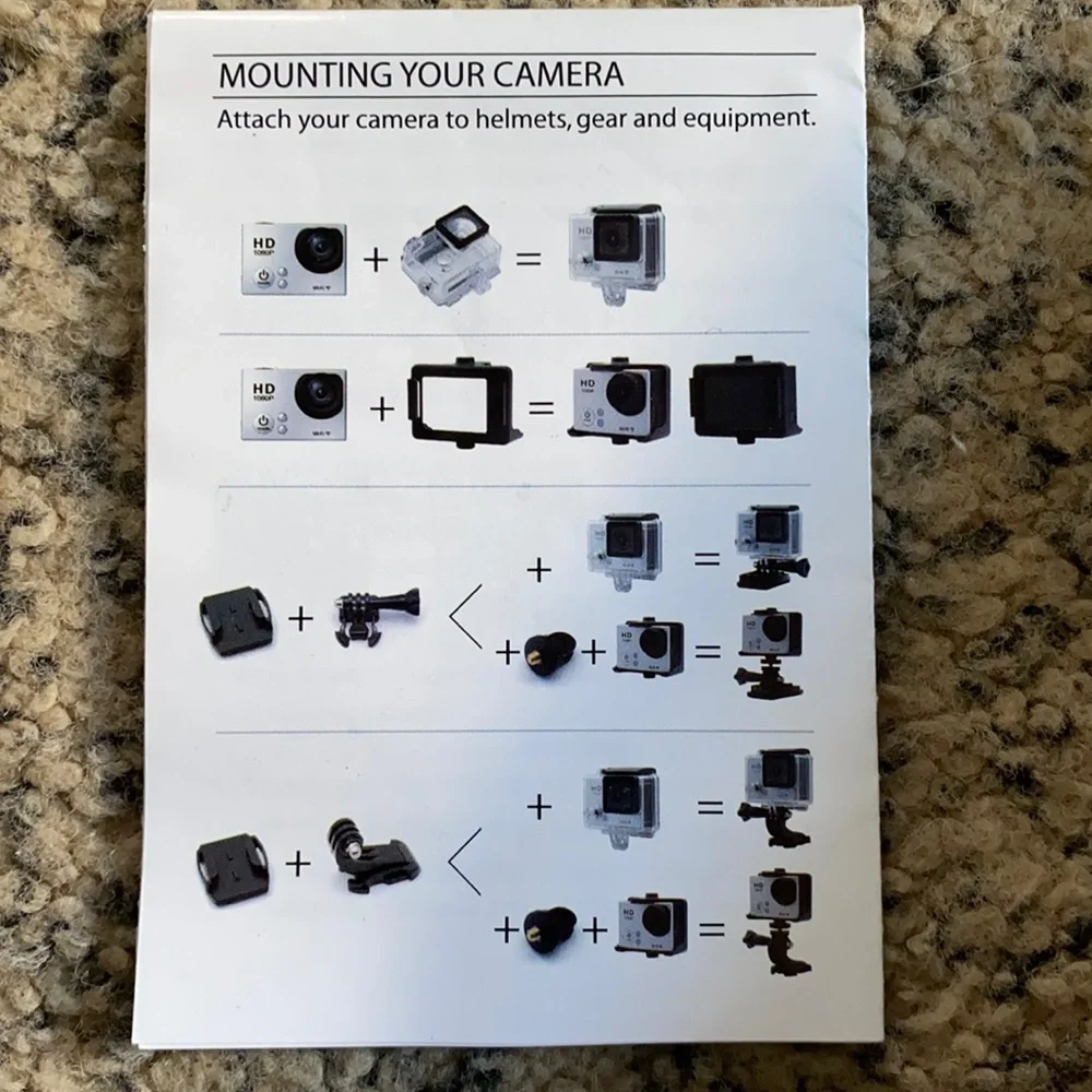Action Camera with accessories